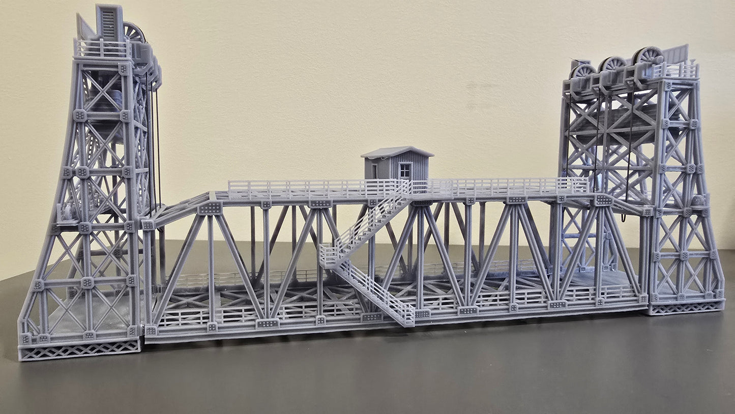 N Scale 1:160 Lift Bridge Double Track