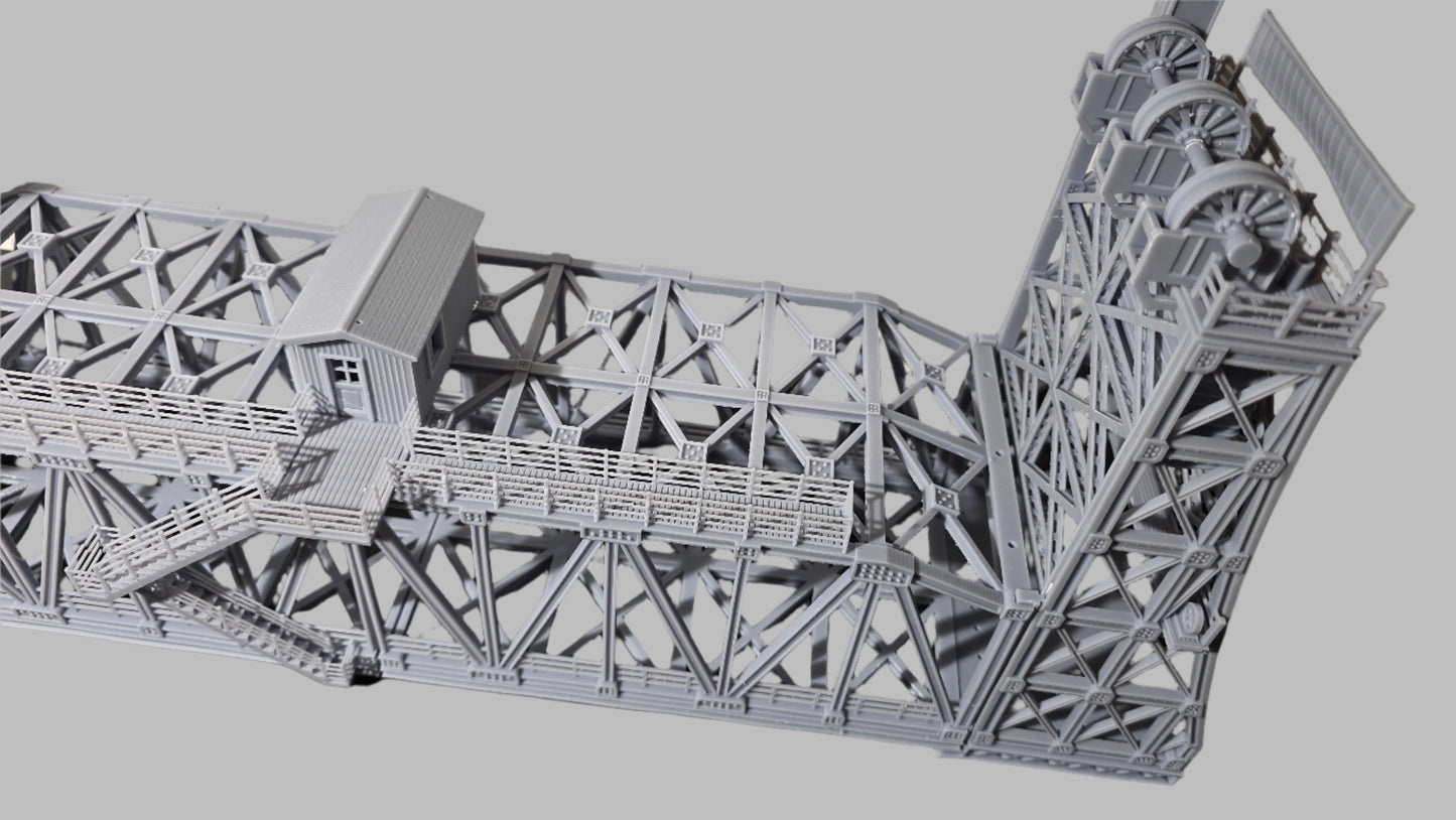 HO Scale Lift Bridge Double Track