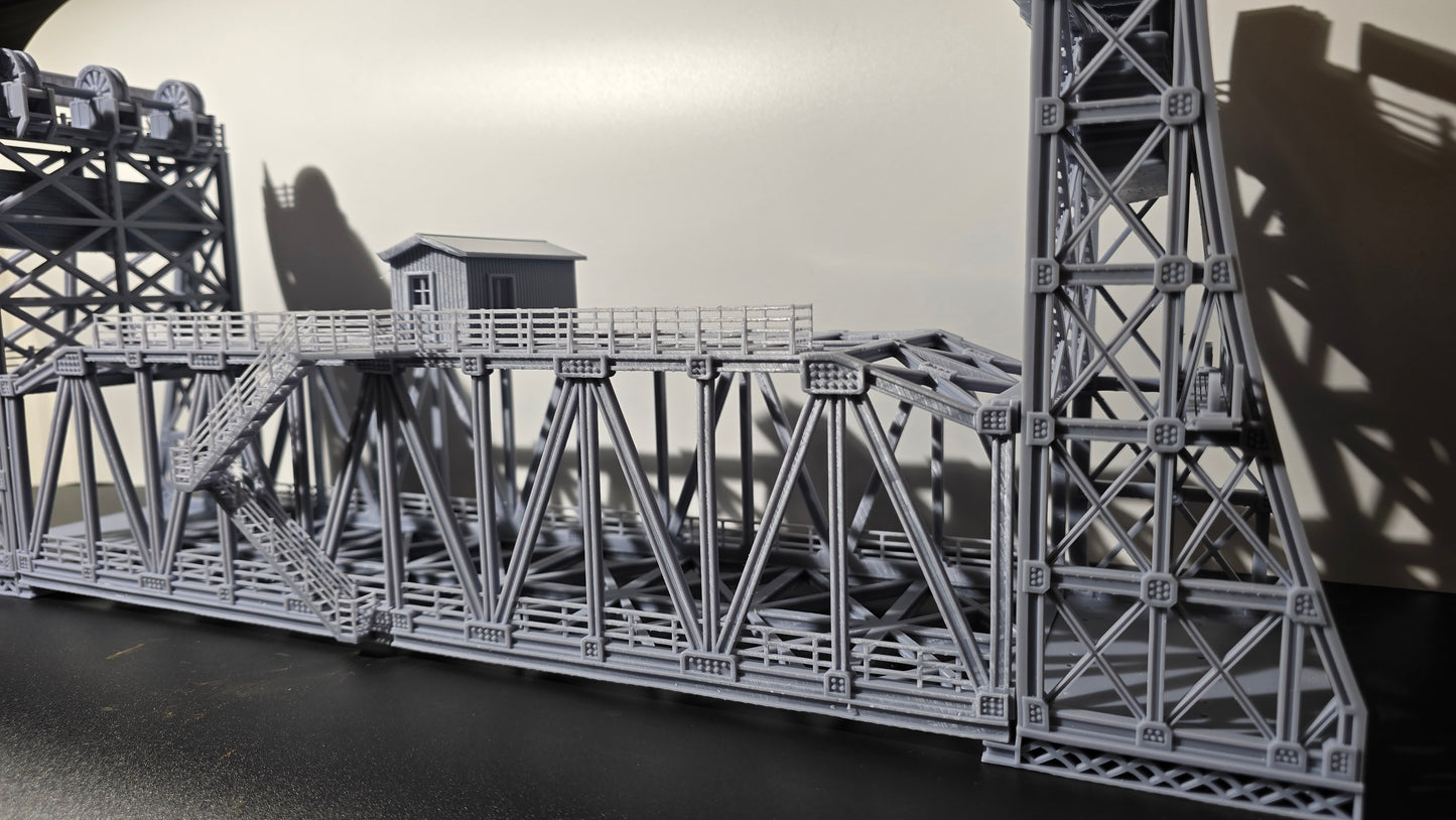 HO Scale Lift Bridge Double Track