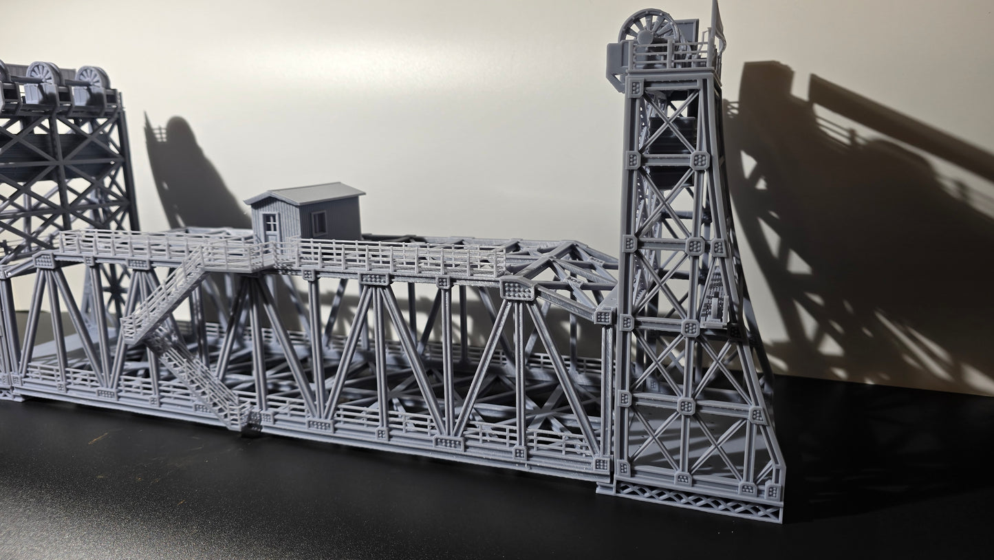 HO Scale Lift Bridge Double Track