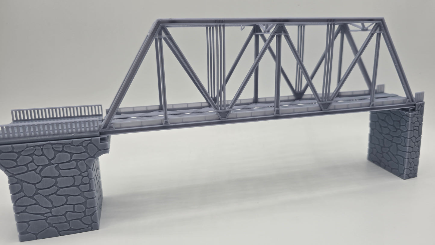 N Scale Truss Bridge Double Span Single Track