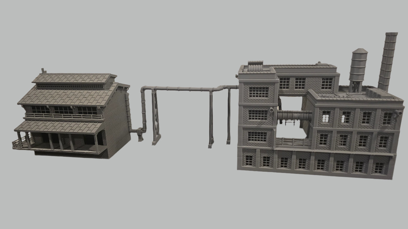 HO Scale Industrial Factory Building