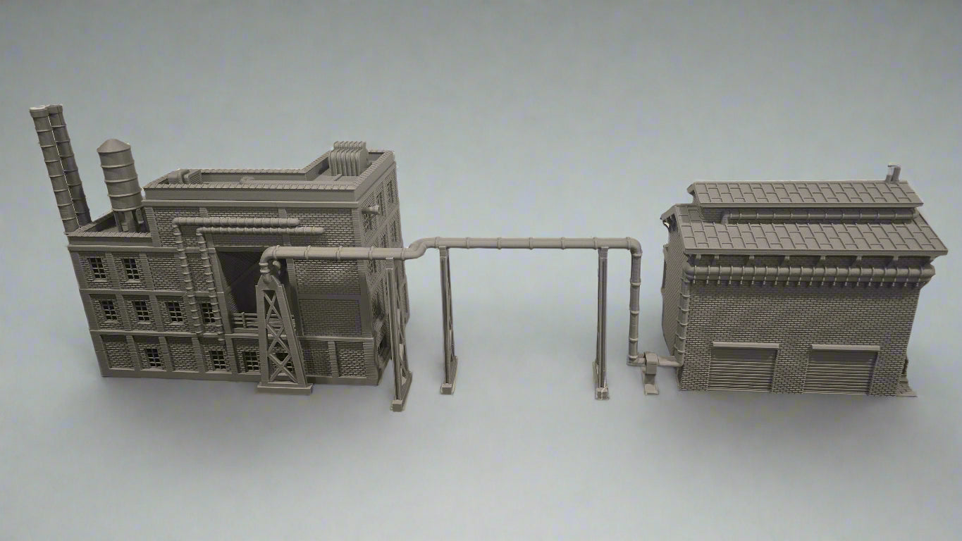 HO Scale Industrial Factory Building