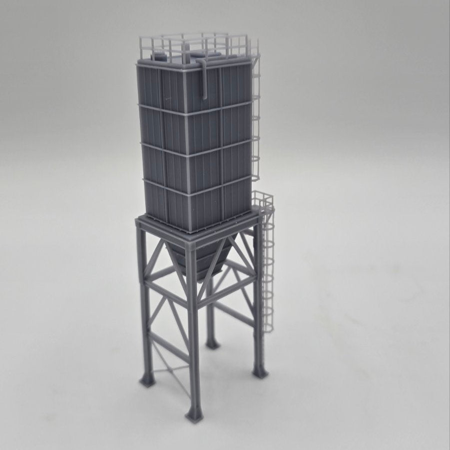 N Scale Square Industrial Silo / Hopper Bin Structure