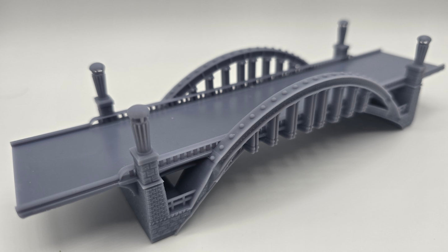 N Scale Double Arch Road Bridge 1:160 – Highly Detailed Model