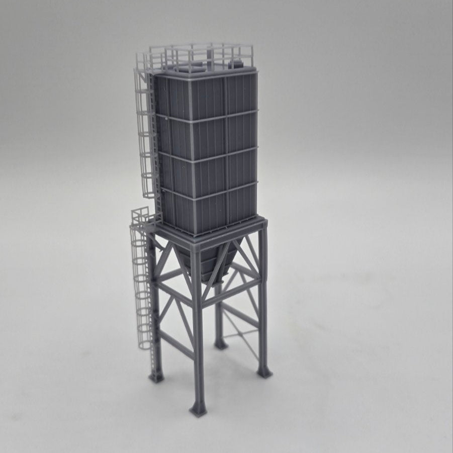 N Scale Square Industrial Silo / Hopper Bin Structure