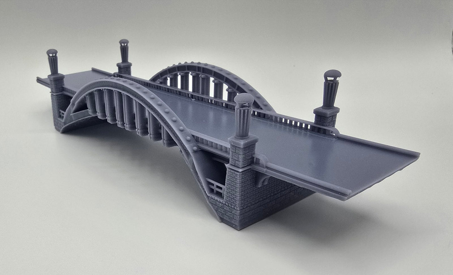 N Scale Double Arch Road Bridge 1:160 – Highly Detailed Model