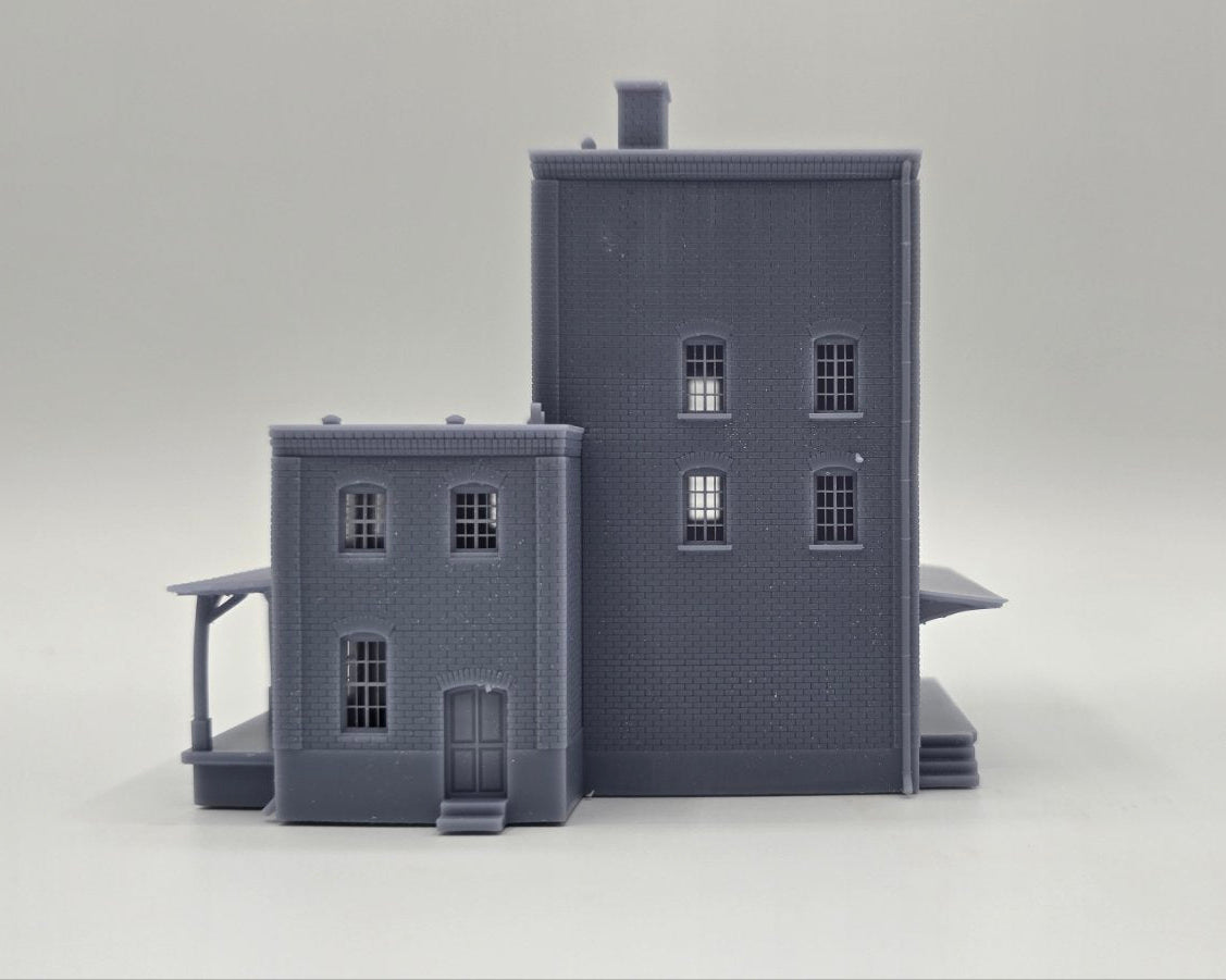 N Scale Harborline Brick Depot 1:160 Industrial Building