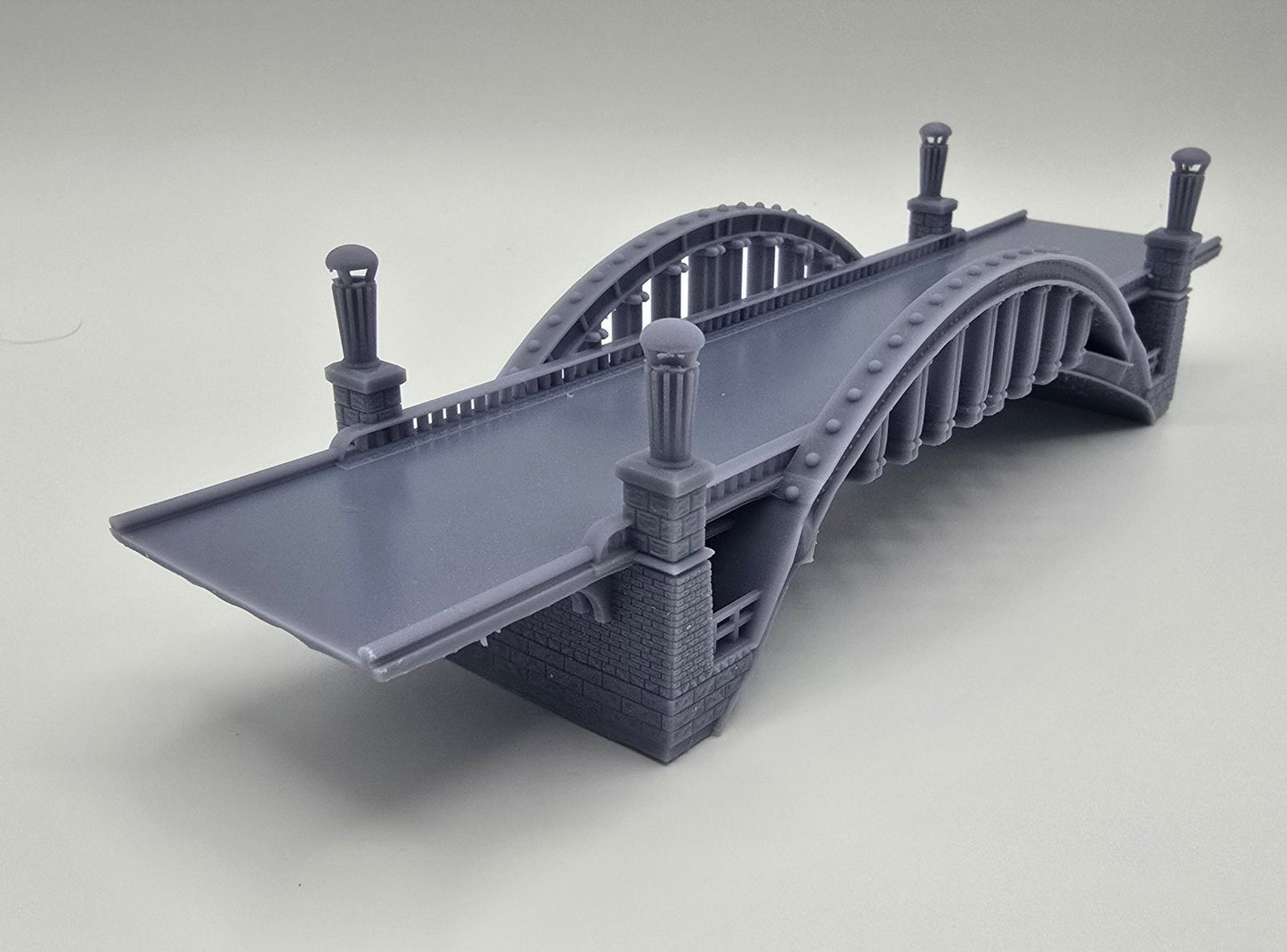 N Scale Double Arch Road Bridge 1:160 – Highly Detailed Model