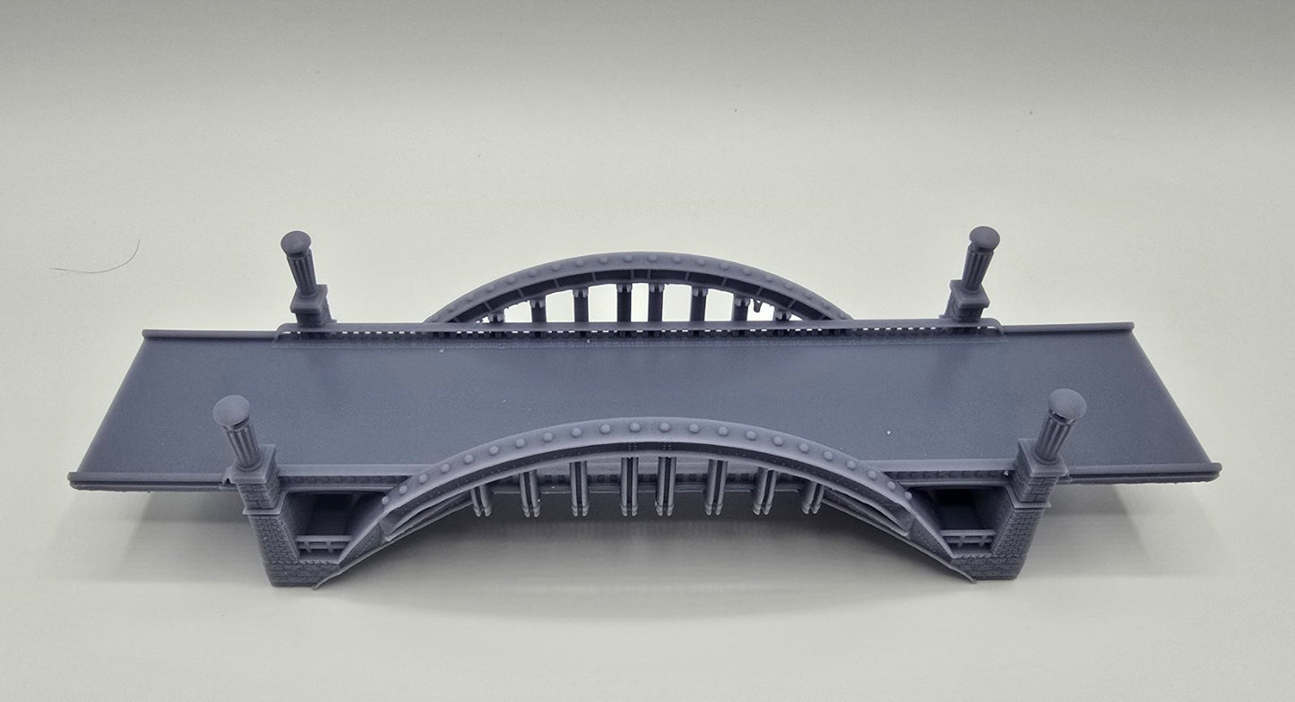 N Scale Double Arch Road Bridge 1:160 – Highly Detailed Model