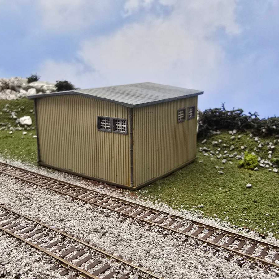 N Scale Industrial Steel Garage 1:160 Building