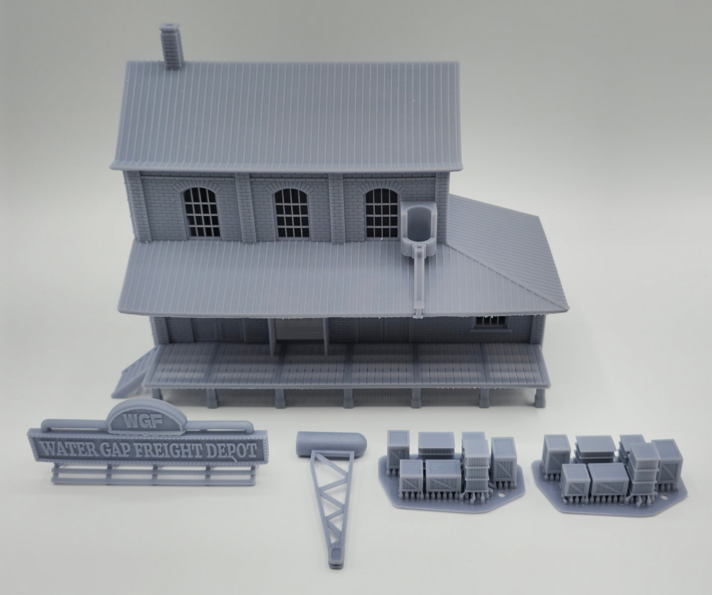 HO Scale Water Gap Freight Depot Building 1:87 – Highly Detailed Model