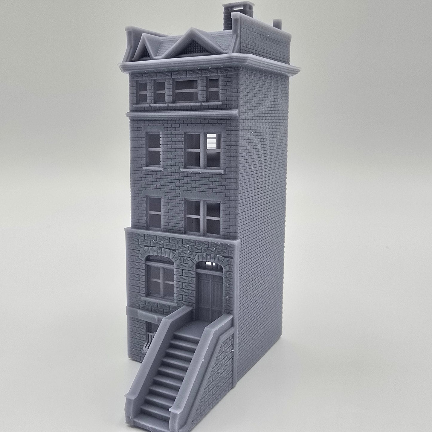 N scale 1:160 Brick Apartment Building