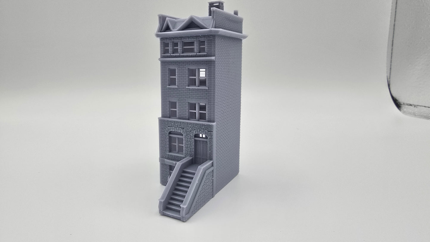 N scale 1:160 Brick Apartment Building