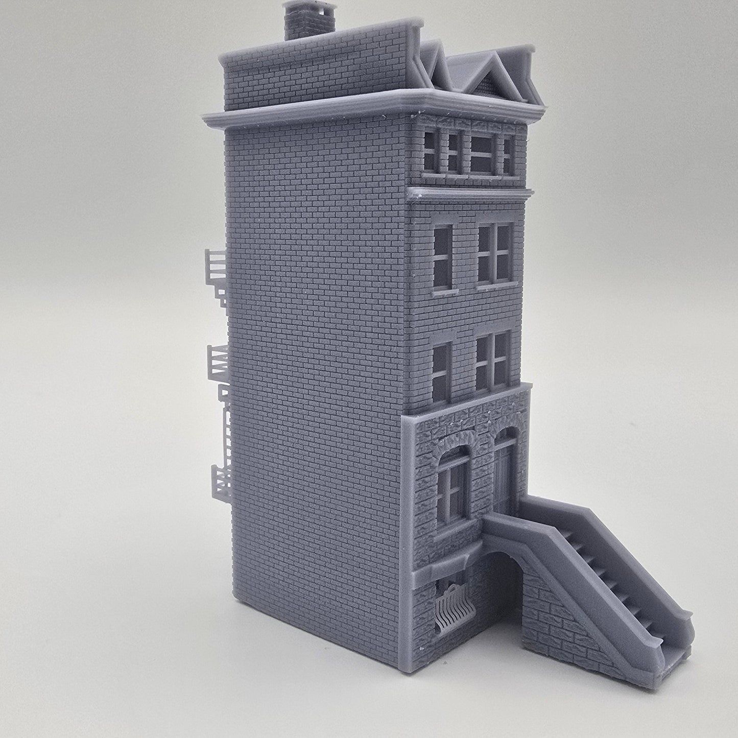 N scale 1:160 Brick Apartment Building