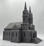 HO Scale Twin-Spire Brick Church