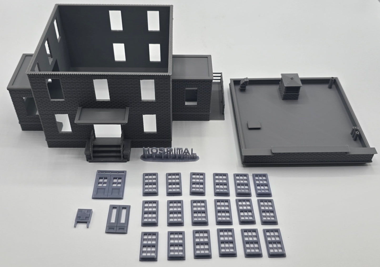 HO Scale Small Town Hospital Building 1:87