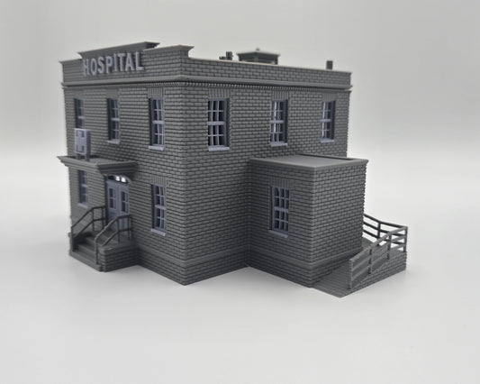 HO Scale Small Town Hospital Building 1:87