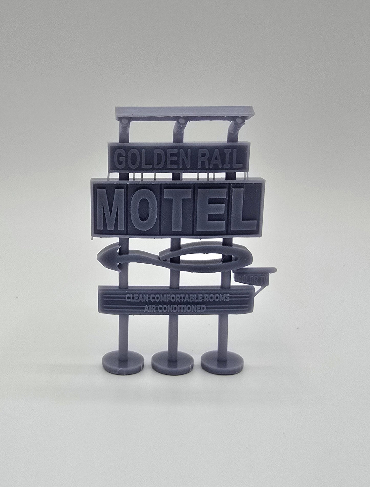 N Scale Golden Rail Motel – 1:160 – Highly Detailed Roadside Motel Building