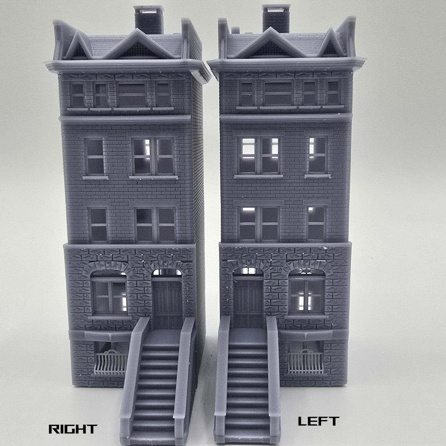 HO scale 1:87 Brick Apartment Building