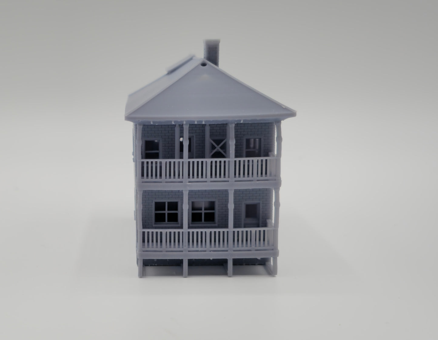 N Scale Oak Street Two-Family House – Highly Detailed Railroad Town Building