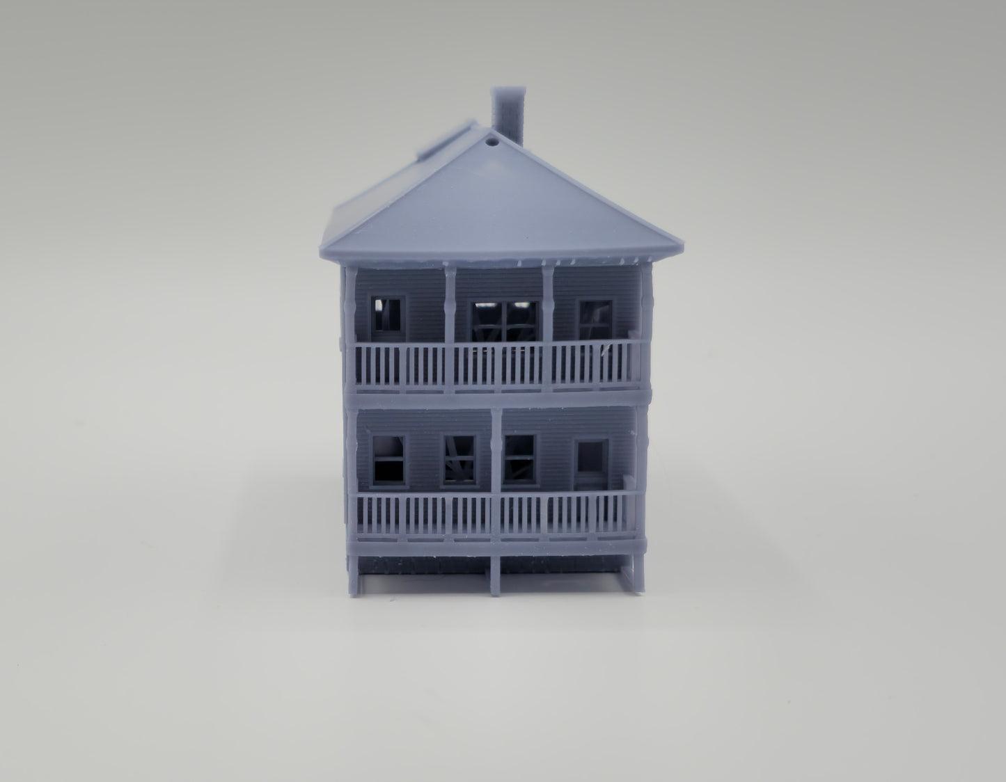 N Scale Maple Street Two-Family House - Highly Detailed Railroad Town Building