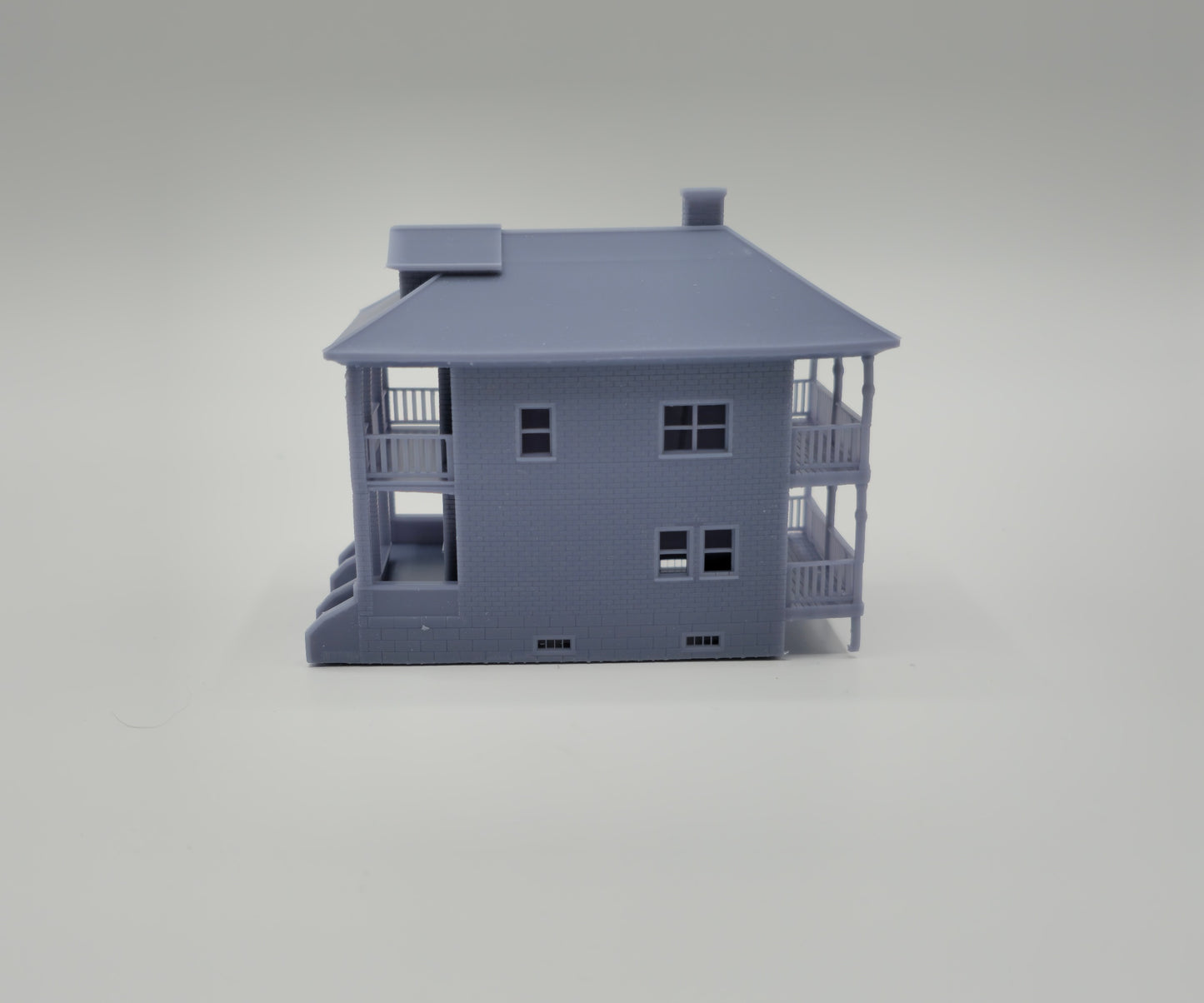 N Scale Cedar Street Two-Family House – Highly Detailed Railroad Town Building