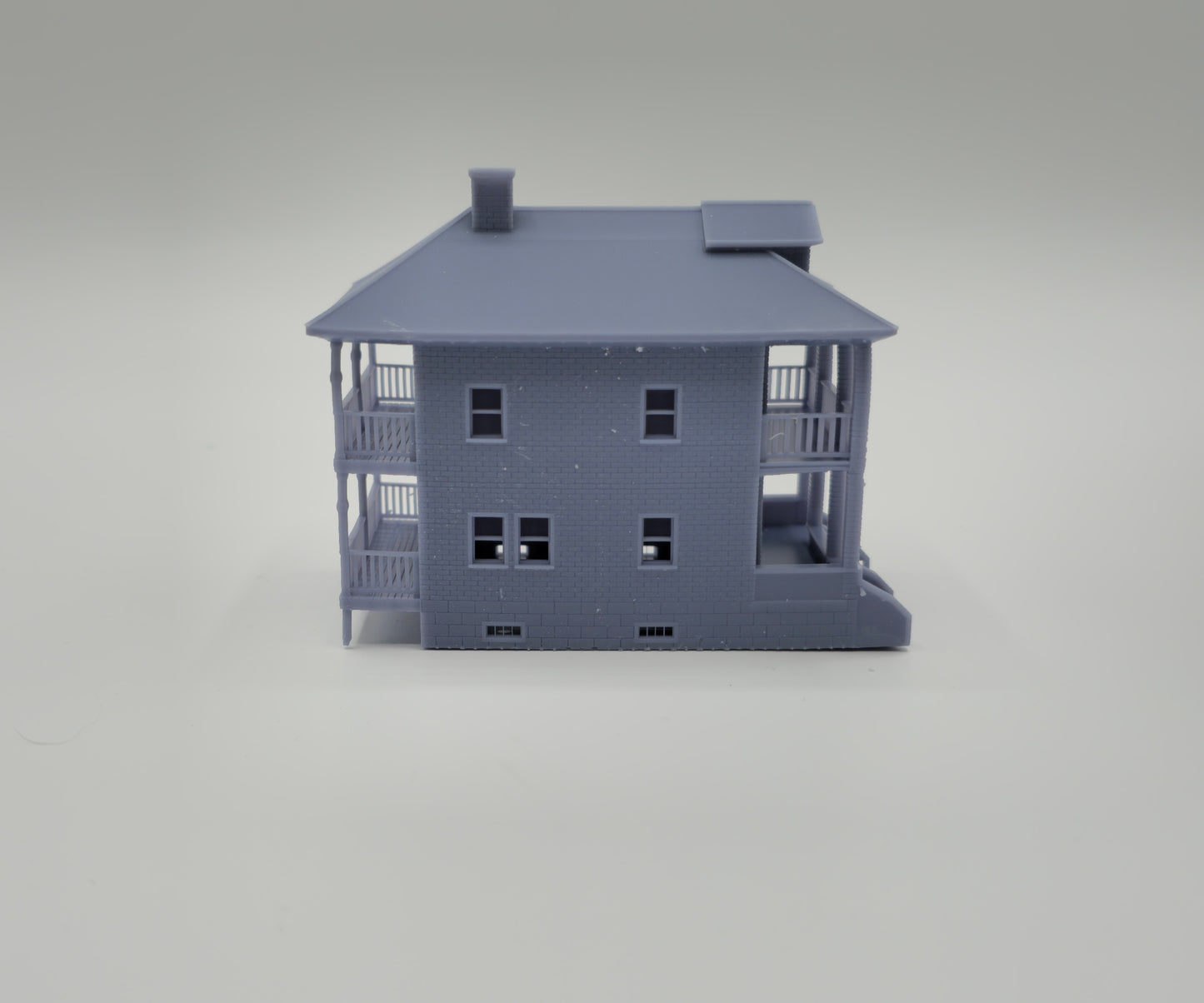 N Scale Cedar Street Two-Family House – Highly Detailed Railroad Town Building